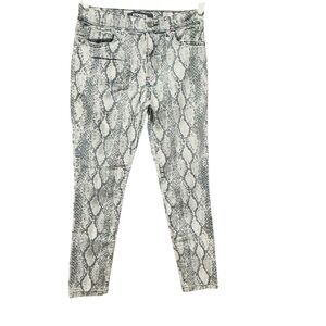 Express Gray Snake Print Women's Skinny Jeans